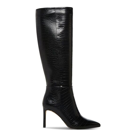 MADDEN GIRL Womens Black Crocodile Chantelle Pointed Toe Stiletto Boots 5 M - Picture 3 of 4